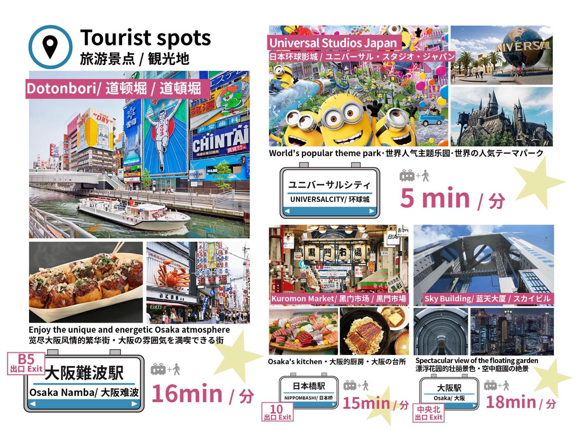 Bijou Suites Cyan Osaka Dış mekan fotoğraf